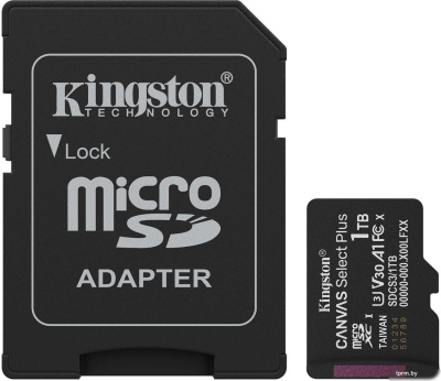 Kingston Canvas Select Plus microSDXC 1TB SDCS3/1TB (с адаптером) 