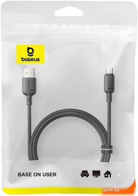 Baseus Silky Fast Charging Data Cable USB Type-A - USB Type-C 3A (2 м, черный) 