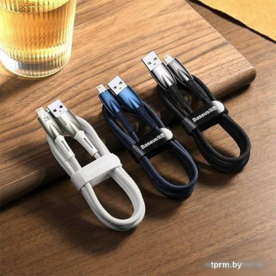 Кабель Baseus Glimmer Series Fast Charging Data Cable USB Type-A - Lightning 2.4A CADH000301 (2 м, черный) 