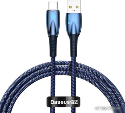 Кабель Baseus Glimmer Series Fast Charging Data Cable USB Type-A - Type-C 100W CADH000503 (2 м, синий) 