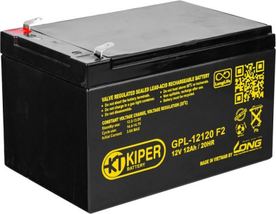 Аккумулятор для ИБП Kiper GPL-12120 F2 (12В/12 А·ч) 