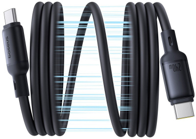 Кабель Baseus PicoGo USB Type-C - USB Type-C (1 м, черный) 