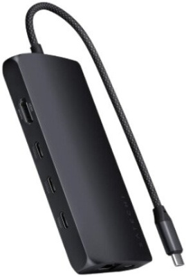 Док-станция Satechi USB-C Multiport Adapter 8K With Ethernet V3 ST-P8KED (черный)