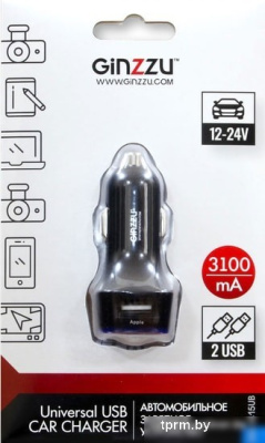 Автомобильное зарядное Ginzzu GA-4415UB 