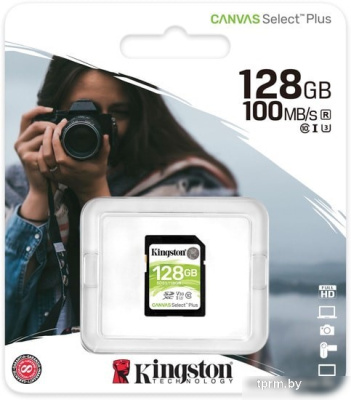 Карта памяти Kingston Canvas Select Plus SDXC 128GB 
