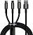 Кабель Baseus Tungsten Gold One-for-three USB Type-A - Lightning/USB Type-C/microUSB (1.5 м, черный) 