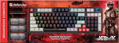 Клавиатура Defender Hawk GK-418 (черный, Outemu Brown) 