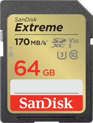 Карта памяти SanDisk Extreme SDXC SDSDXV2-064G-GNCIN 64GB