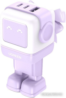 Сетевое зарядное Ugreen Nexode RG 65W CD361 (белый/сиреневый) 