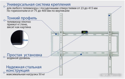 Кронштейн Kromax IDEAL-3W (белый) 