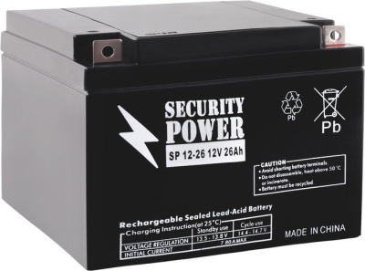 Аккумулятор для ИБП Security Power SP 12-26 (12В/26 А·ч) 