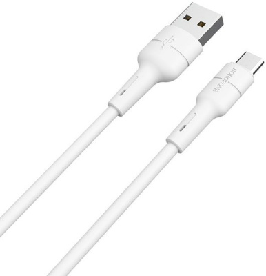 Кабель Borofone BX30 microUSB 1 м (белый) 