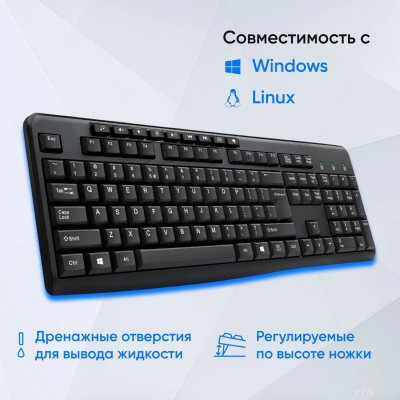 Клавиатура Oklick 305M (черный) 
