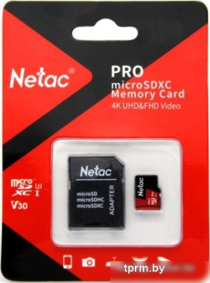 Карта памяти Netac P500 Extreme Pro 128GB NT02P500PRO-128G-R + адаптер 