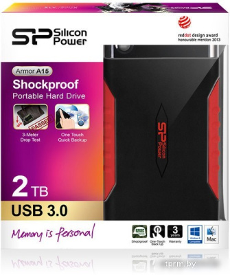 Внешний жесткий диск Silicon-Power Armor A15 2TB (SP020TBPHDA15S3L) 