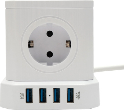 Сетевой фильтр Cablexpert TWR-5-U4-W-3 