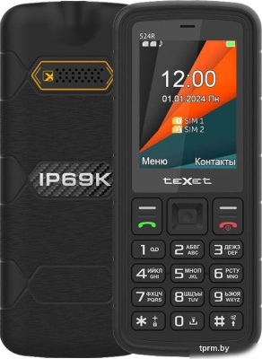 Кнопочный телефон TeXet TM-524R (черный) 