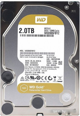 Жесткий диск WD Gold 2TB [WD2005FBYZ] 