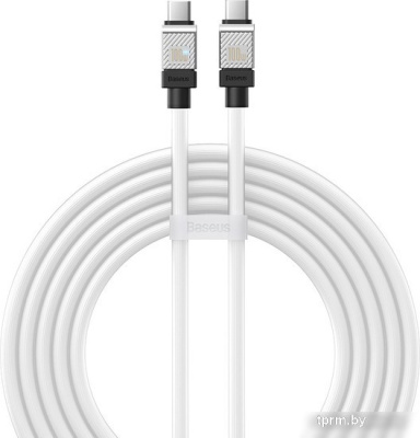 Кабель Baseus CoolPlay Series Fast Charging Cable 100W USB Type-C - USB Type-C (2 м, белый) 
