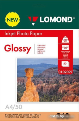 Фотобумага Lomond односторонняя глянцевая А4 260 г/м2 0102097 