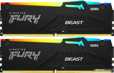 Оперативная память Kingston FURY Beast RGB 2x32ГБ DDR5 6400 МГц KF564C32BBEAK2-64 