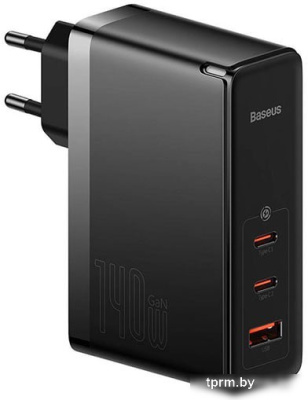 Сетевое зарядное Baseus GaN5 Pro Fast Charger 2C+U 140W EU (черный) 