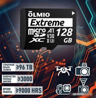 Карта памяти Olmio microSDXC 64GB Extreme UHS-I (U3) 