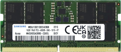 Оперативная память Samsung 16ГБ DDR5 SODIMM 4800 МГц M425R2GA3BB0-CQK 