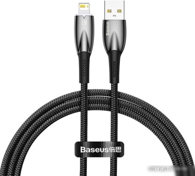 Кабель Baseus Glimmer Series Fast Charging Data Cable USB Type-A - Lightning 2.4A CADH000201 (1 м, черный) 