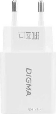 Сетевое зарядное Digma DGW2D (белый) 