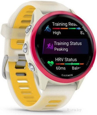 Умные часы Garmin Forerunner 570 42 мм (бежевый/розовый) 