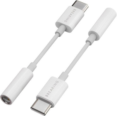 Адаптер Breaking 24561 USB Type-C - 3.5 Jack (белый) 