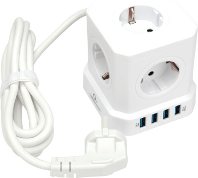 Сетевой фильтр Cablexpert TWR-5-U4-W-2 