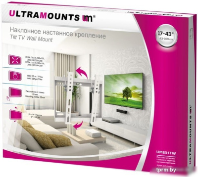 Кронштейн Ultramounts UM831TW (белый) 