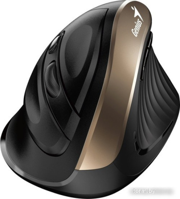 Вертикальная мышь Genius Ergo 8250S (черный/золотистый) 
