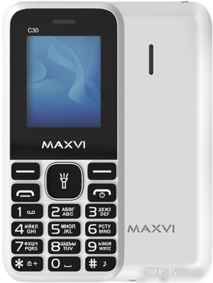 Кнопочный телефон Maxvi C30 (белый) 
