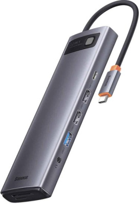 Док-станция Baseus Metal Gleam Series 12-in-1 Multifunctional Type-C Hub Docking Station WKWG020213 
