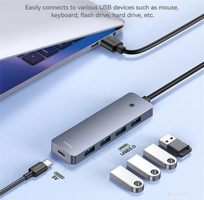 Baseus UltraJoy Series 4-Port Hub B0005280B811-01 