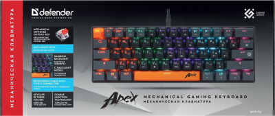 Клавиатура Defender Apex GK-002 (черный/серый) 
