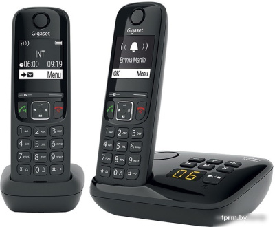 Радиотелефон Gigaset AS690A DUO RUS (черный) 