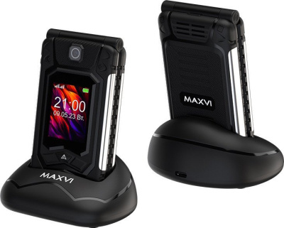 Кнопочный телефон Maxvi E10ds (черный) 