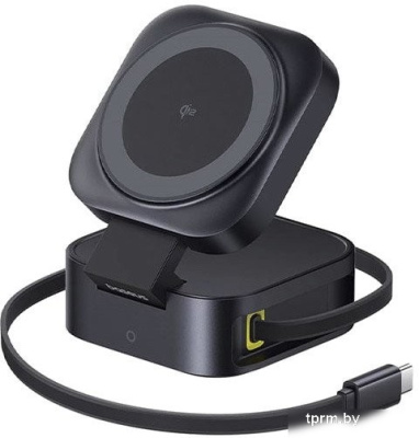 Сетевое зарядное Baseus PicoGo Series 2-in-1 Magnetic Wireless Charger Qi2 67W P10276800123-00 (черный) 