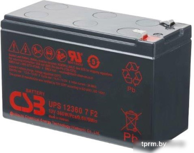 Аккумулятор для ИБП CSB UPS123607 F2 (12В/7.5 А·ч) 