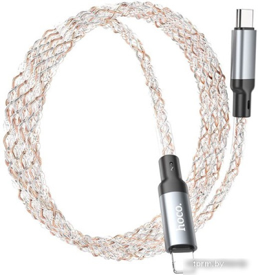 Кабель Hoco U112 Lighting - USB Type-C (1 м, серый) 