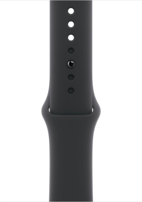 Умные часы Apple Watch Series 10 46 мм (алюминиевый корпус, черный/черный, спортивный силиконовый ремешок S/M) 