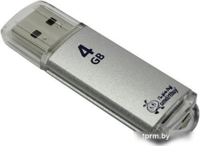 USB Flash Smart Buy V-Cut 4GB (серебристый) [SB4GBVC-S] 