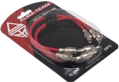 Кабель Aura RCA - RCA RCA-BY1 SE (0.2 м, красный) 