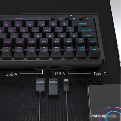 Клавиатура Royal Kludge RK98 RGB (черный, RK Brown) 