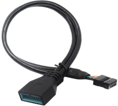 Кабель ExeGate USB 2.0 10 pin - 20 pin EX-CC-U3U2-0.3 