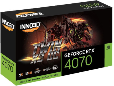Видеокарта Inno3D GeForce RTX 4070 Twin X2 OC N40702-126XX-185252N 